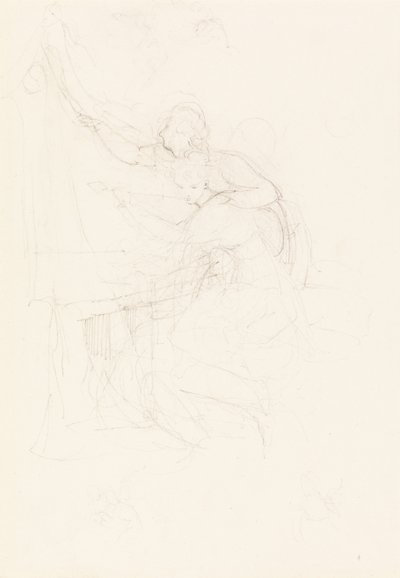 Mädchen und Jugendlicher an einem Tisch von Johann Heinrich Füssli